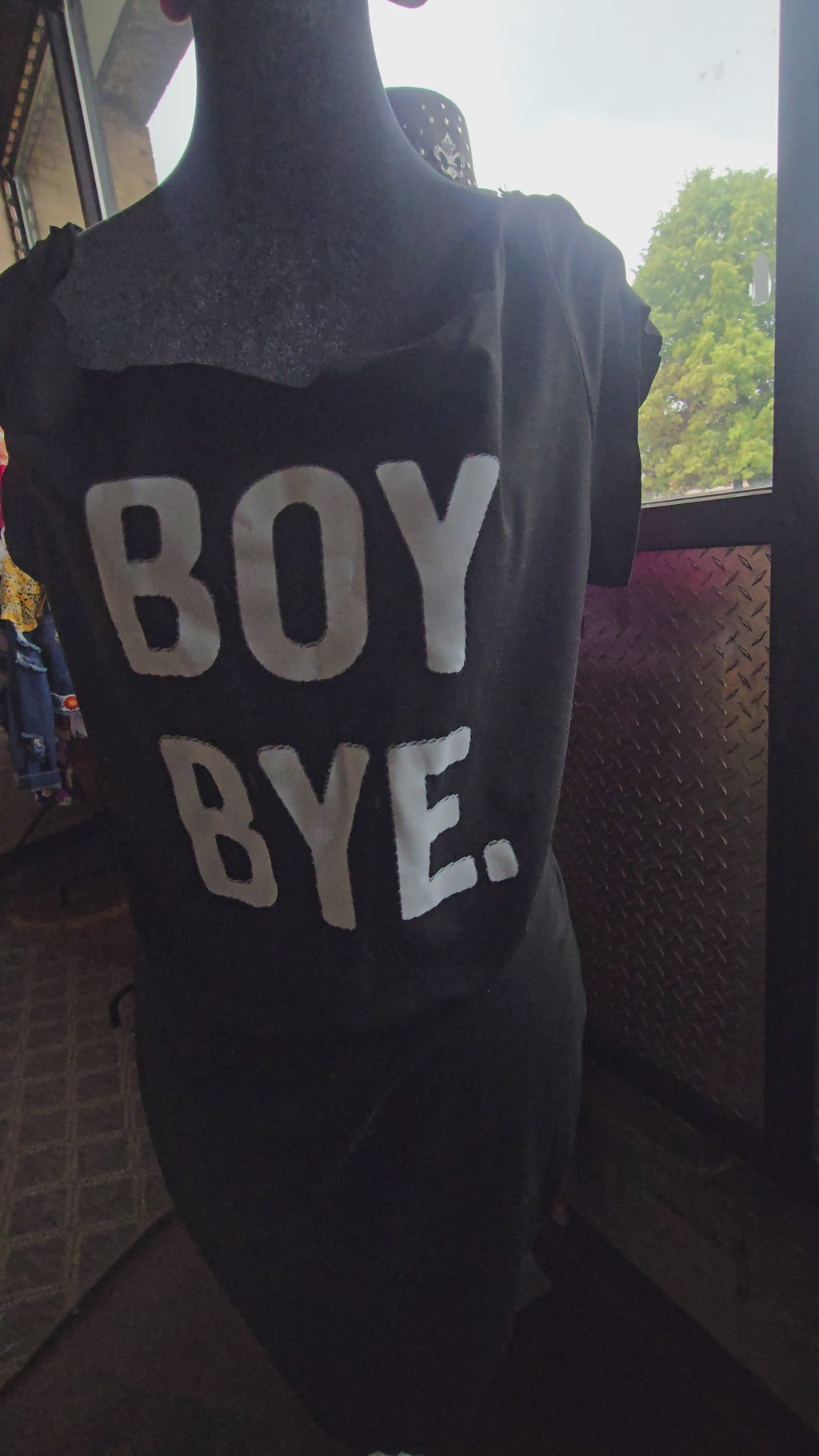 One-of-One "BOY BYE." Goth Mini Dress | Upcycled Emo Scene Y2K Lace Sleeve Dress