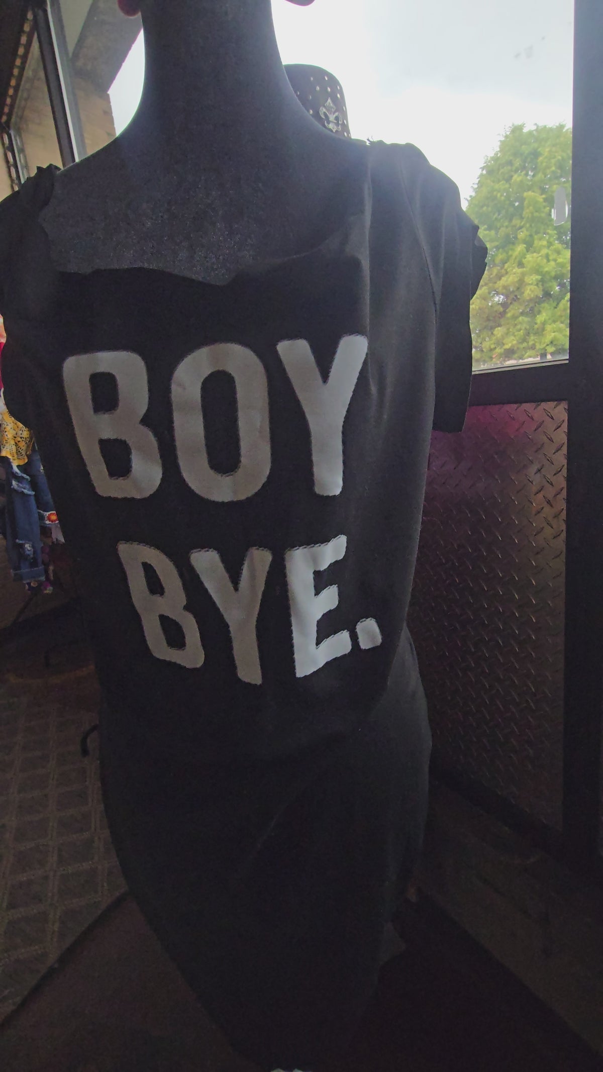 One-of-One "BOY BYE." Goth Mini Dress | Upcycled Emo Scene Y2K Lace Sleeve Dress