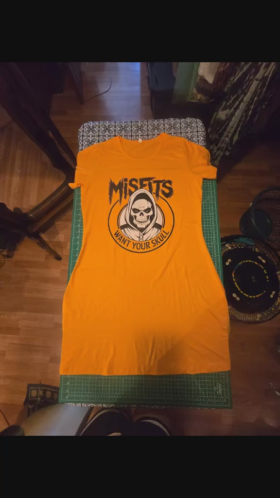 Misfits Reconstructed Corset T-Shirt Dress | Handmade One-of-One Upcycled Dress