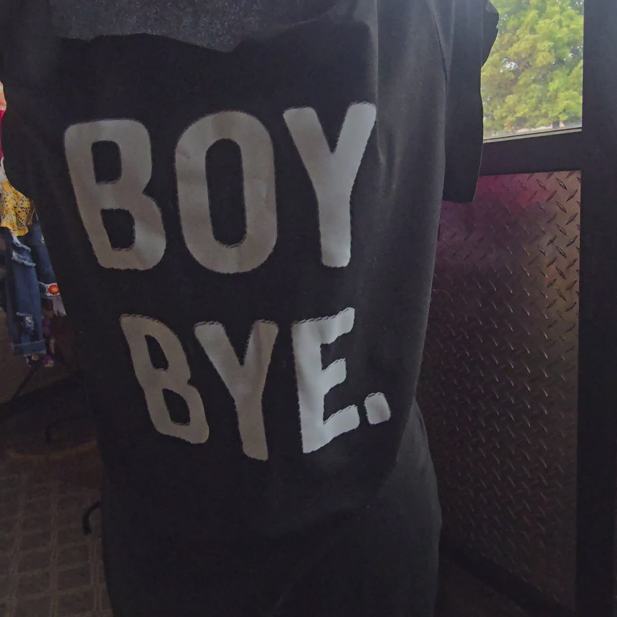 One-of-One "BOY BYE." Goth Mini Dress | Upcycled Emo Scene Y2K Lace Sleeve Dress