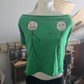 I'm Getting a Tattoo Graphic Crop Top | Handmade Upcycled Off-Shoulder Tee | Funny Tattoo Humor Shirt | XL