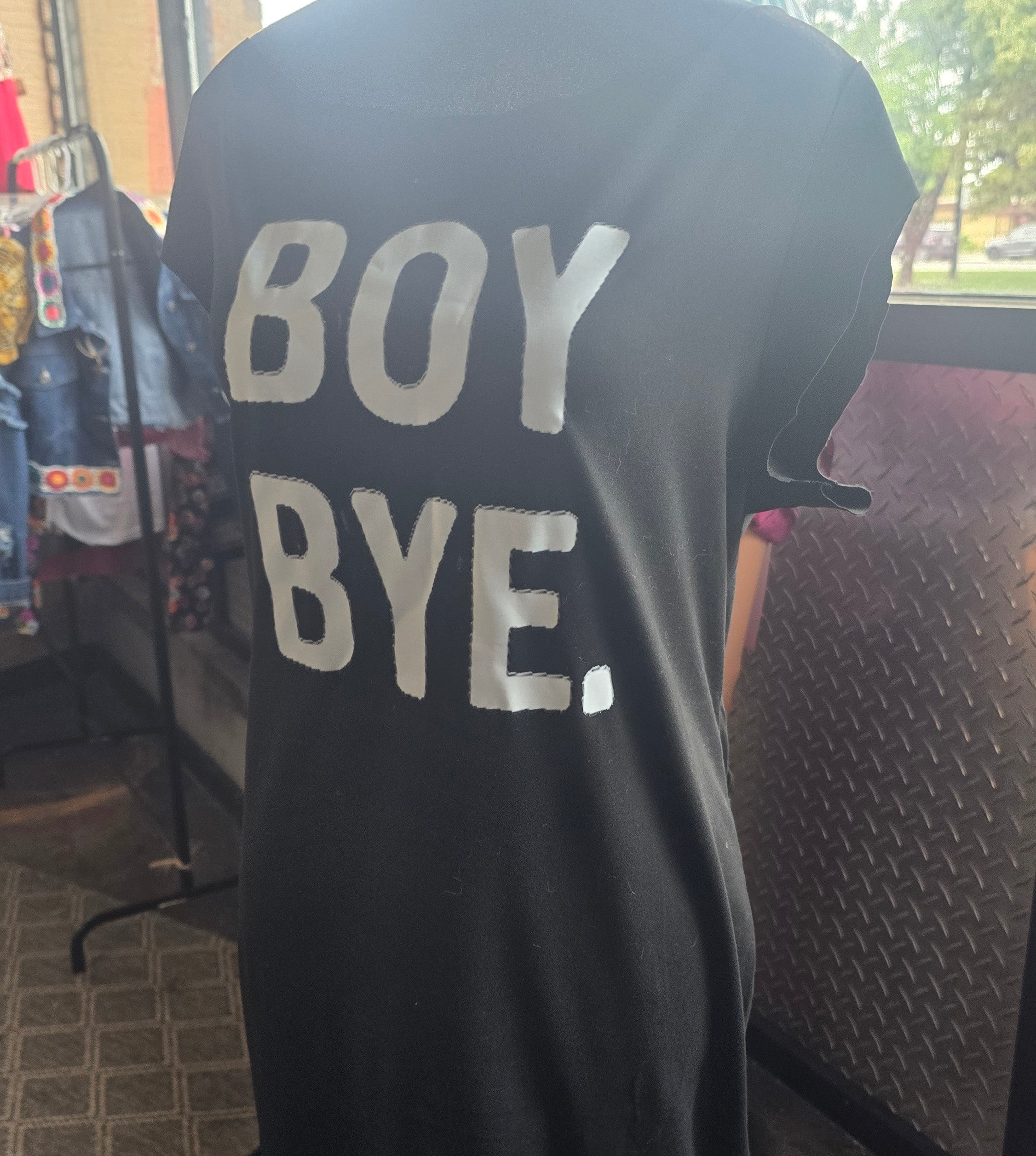One-of-One "BOY BYE." Goth Mini Dress | Upcycled Emo Scene Y2K Lace Sleeve Dress