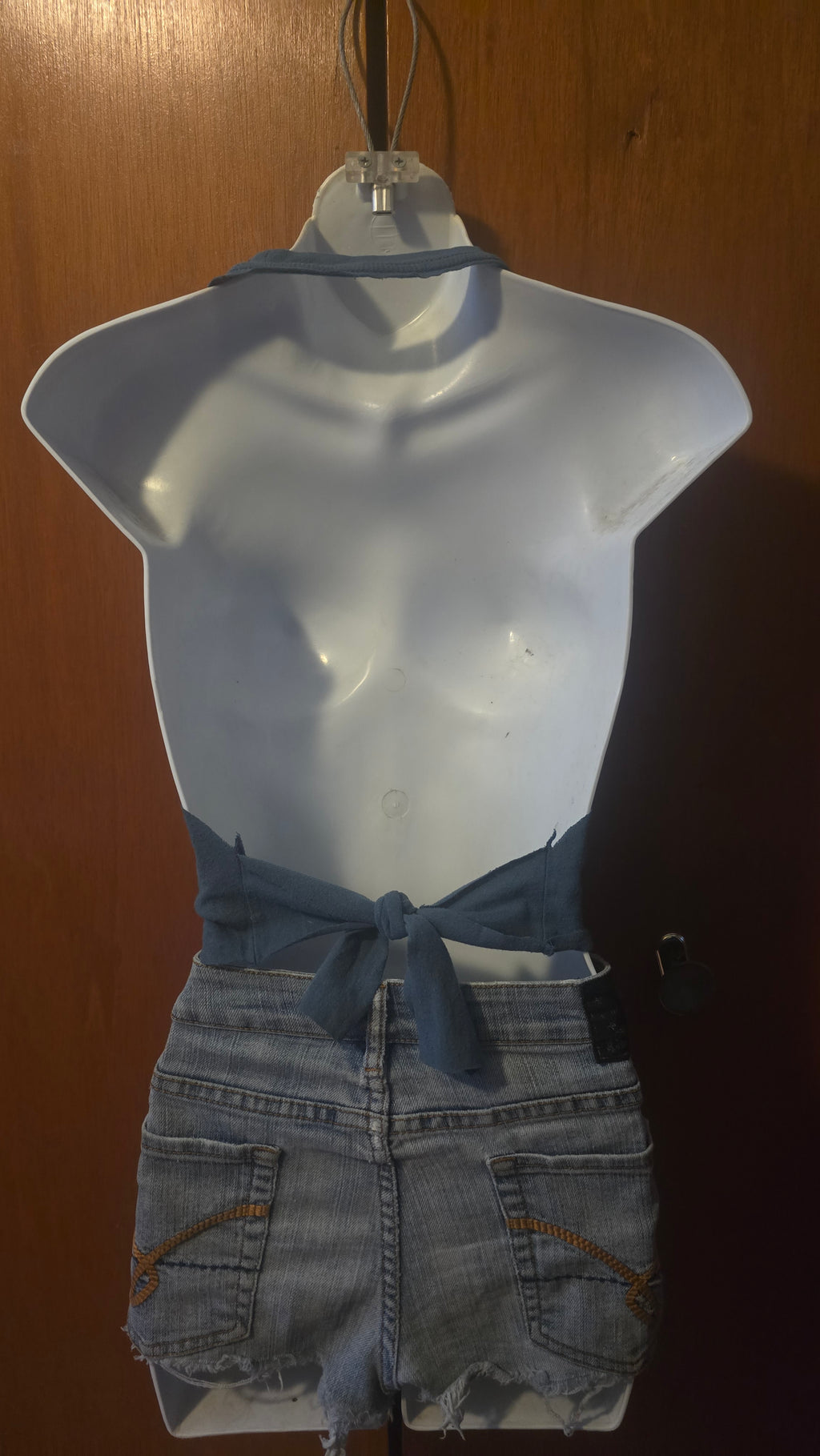 What's Up Sun? Open-Back Halter Tank | One-of-a-Kind Upcycled Graphic Top | Small