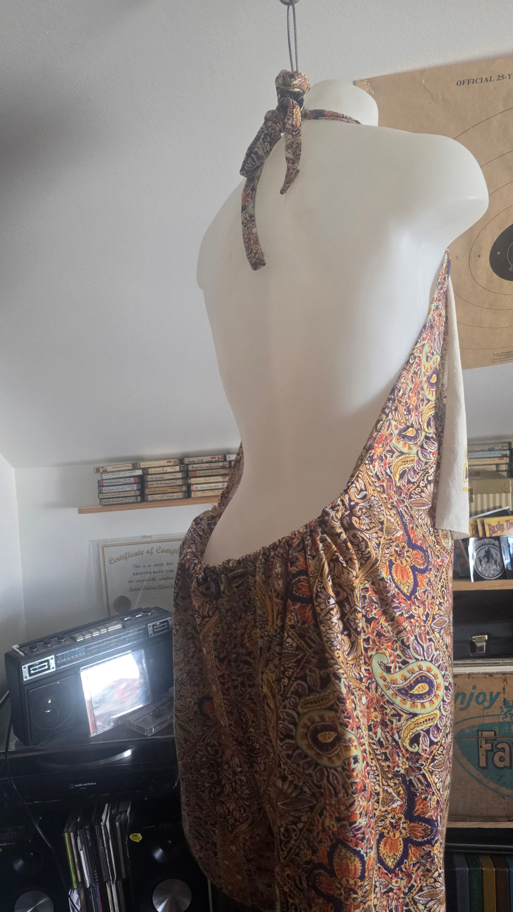Science Can't Even Fix Your Stupidity Handmade Halter Romper | Upcycled Boho Festival One Piece | XL–2XL