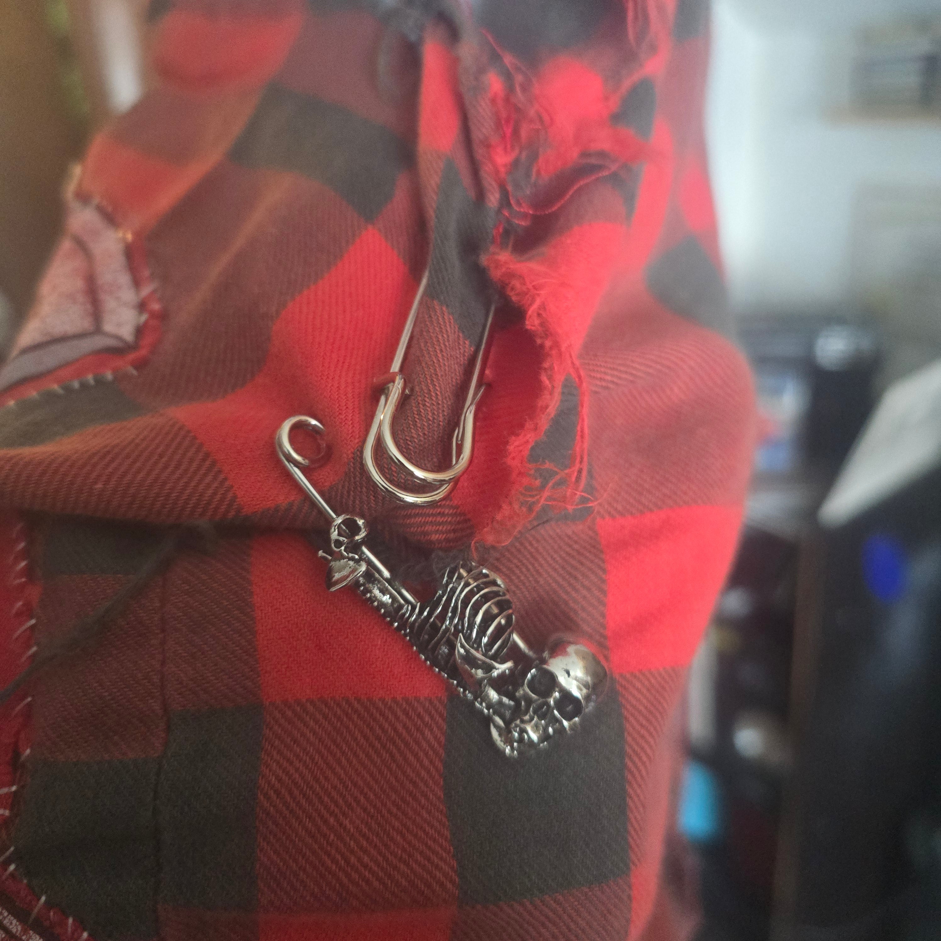 One-of-One Punk Patchwork Flannel Vest | Handmade Upcycled Sleeveless Buffalo Plaid Shirt | Oversized Unisex