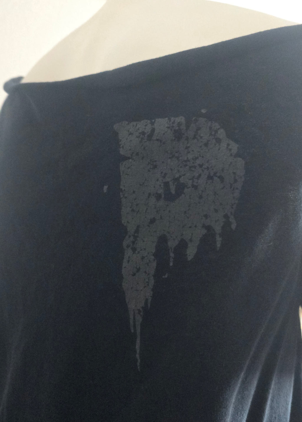 One-of-One Steve Pelkey "Your Head Is a Cake" Tattoo Tee | Upcycled Fringe Gothic Graphic Top | XL