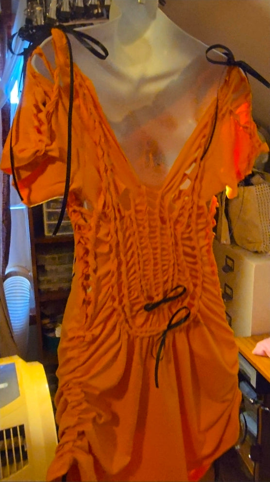 Misfits Reconstructed Corset T-Shirt Dress | Handmade One-of-One Upcycled Dress