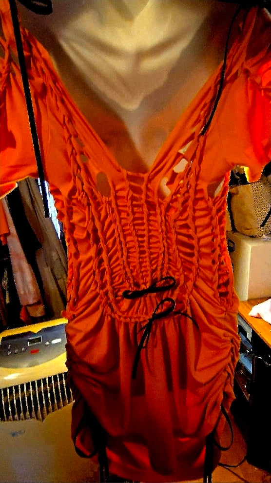 Misfits Reconstructed Corset T-Shirt Dress | Handmade One-of-One Upcycled Dress