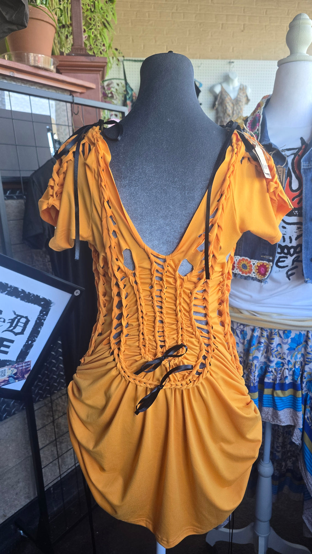 Misfits Reconstructed Corset T-Shirt Dress | Handmade One-of-One Upcycled Dress