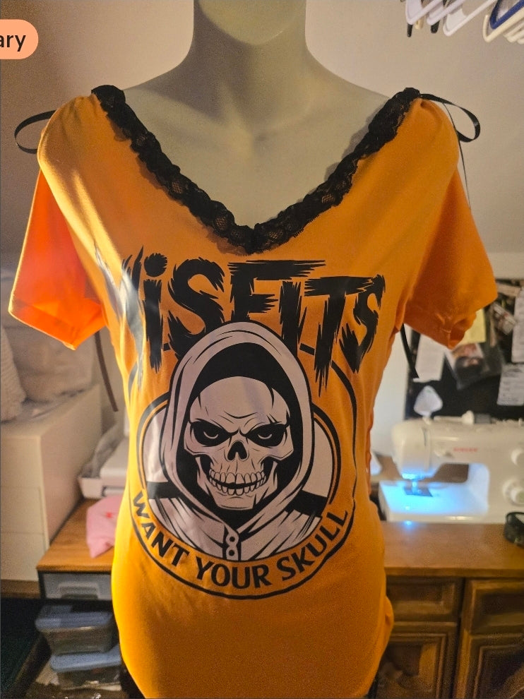Misfits Reconstructed Corset T-Shirt Dress | Handmade One-of-One Upcycled Dress