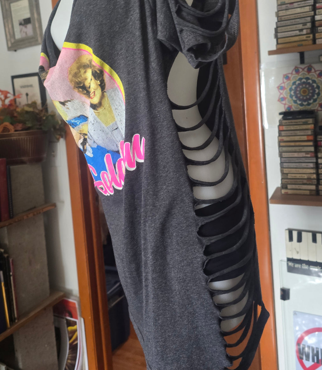 One-of-One Golden Girls "Stay Golden" Tee | Upcycled Off-Shoulder Graphic Top | XL–2X