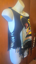 Bob Ross x Wu-Tang Reconstructed One-Shoulder Tee | One-of-a-Kind Upcycled Festival Shirt | XL–2X