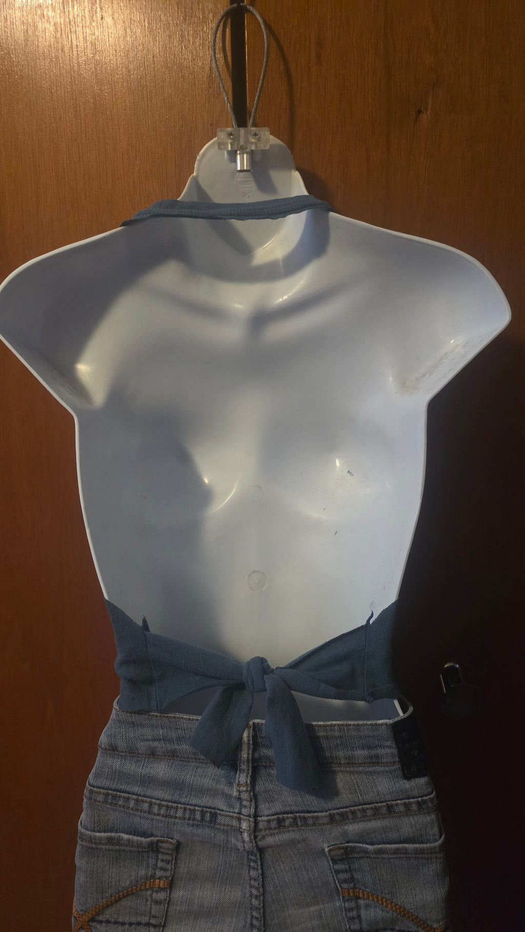 What's Up Sun? Open-Back Halter Tank | One-of-a-Kind Upcycled Graphic Top | Small