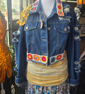 SOLD!!! One-of-One Upcycled Crochet Denim Jacket | Handmade Boho Festival Jacket | XL–2X
