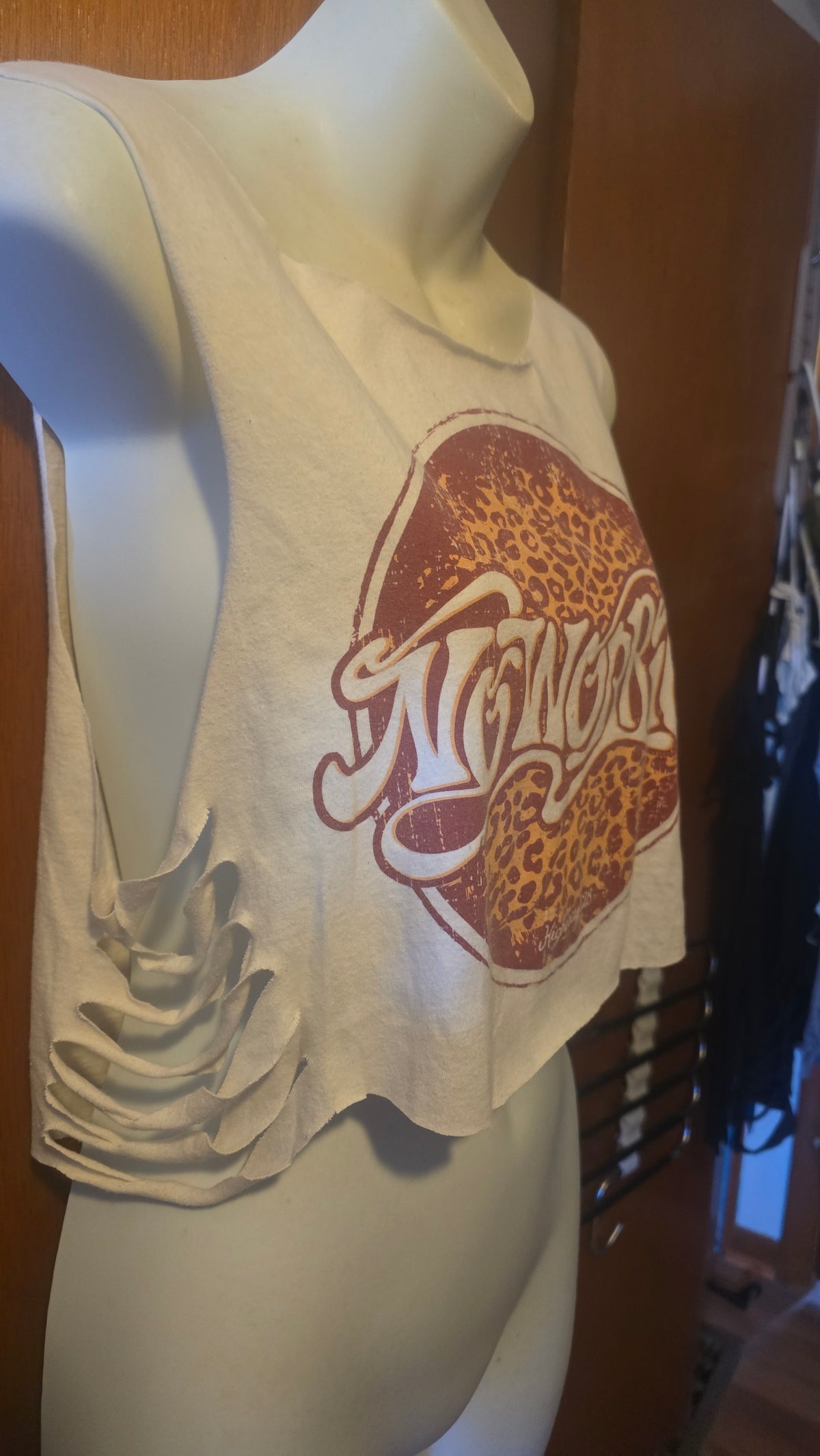 Remixed "No Worries" Crop Tank | One-of-One Upcycled Graphic Festival Top