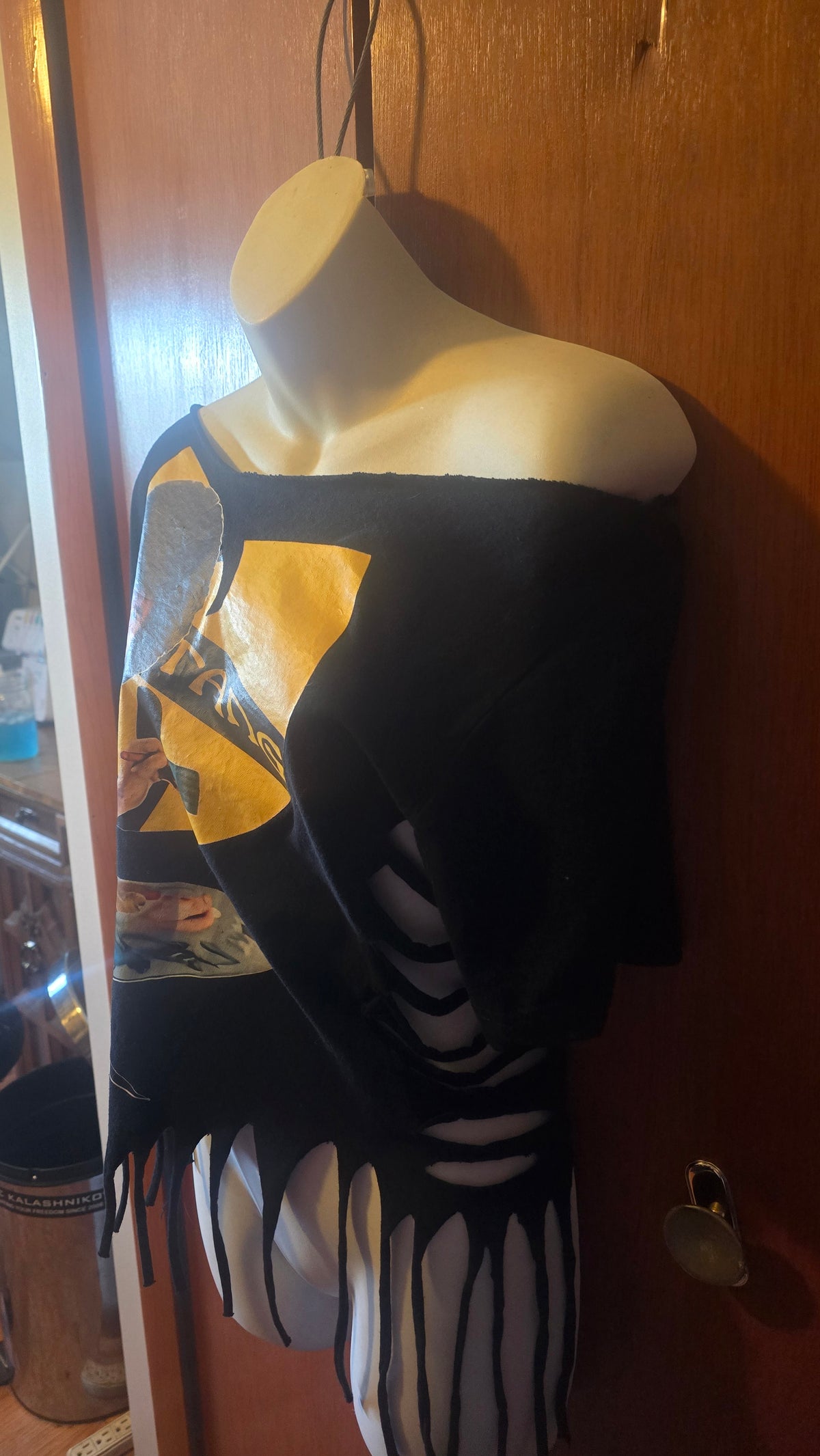 Bob Ross x Wu-Tang Reconstructed One-Shoulder Tee | One-of-a-Kind Upcycled Festival Shirt | XL–2X