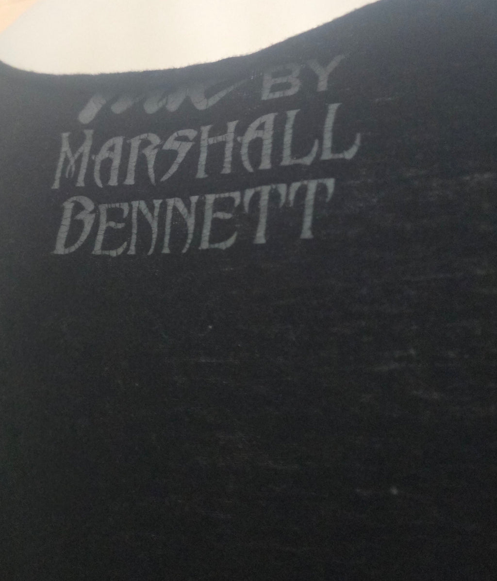 One-of-One Marshall Bennett Tattoo Tee | Upcycled Shredded Gothic Graphic Top | XL