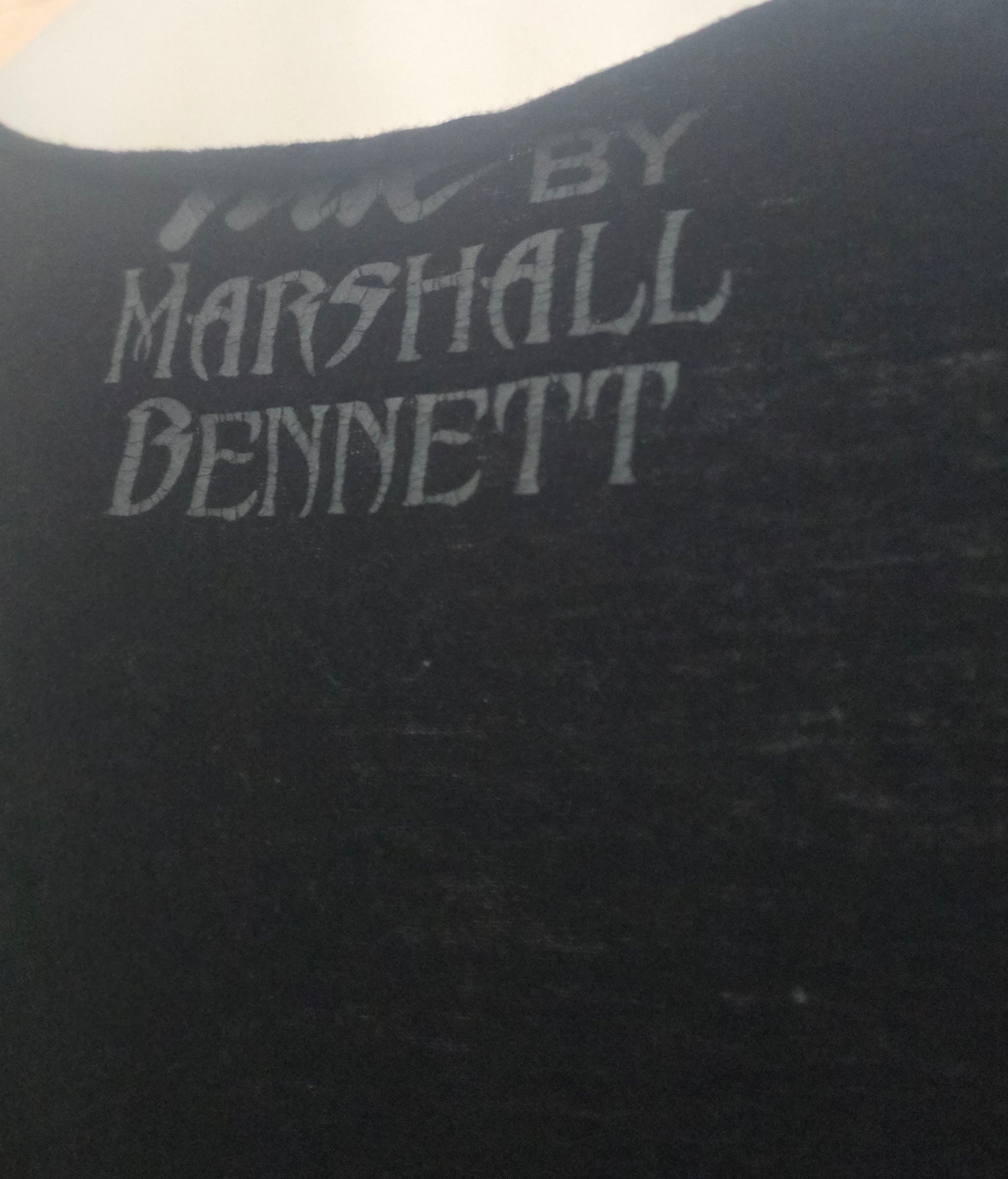 One-of-One Marshall Bennett Tattoo Tee | Upcycled Shredded Gothic Graphic Top | XL